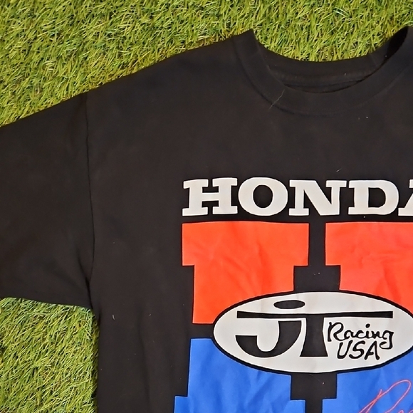 Honda Racing USA Black T-Shirt Vinage - Picture 3 of 5
